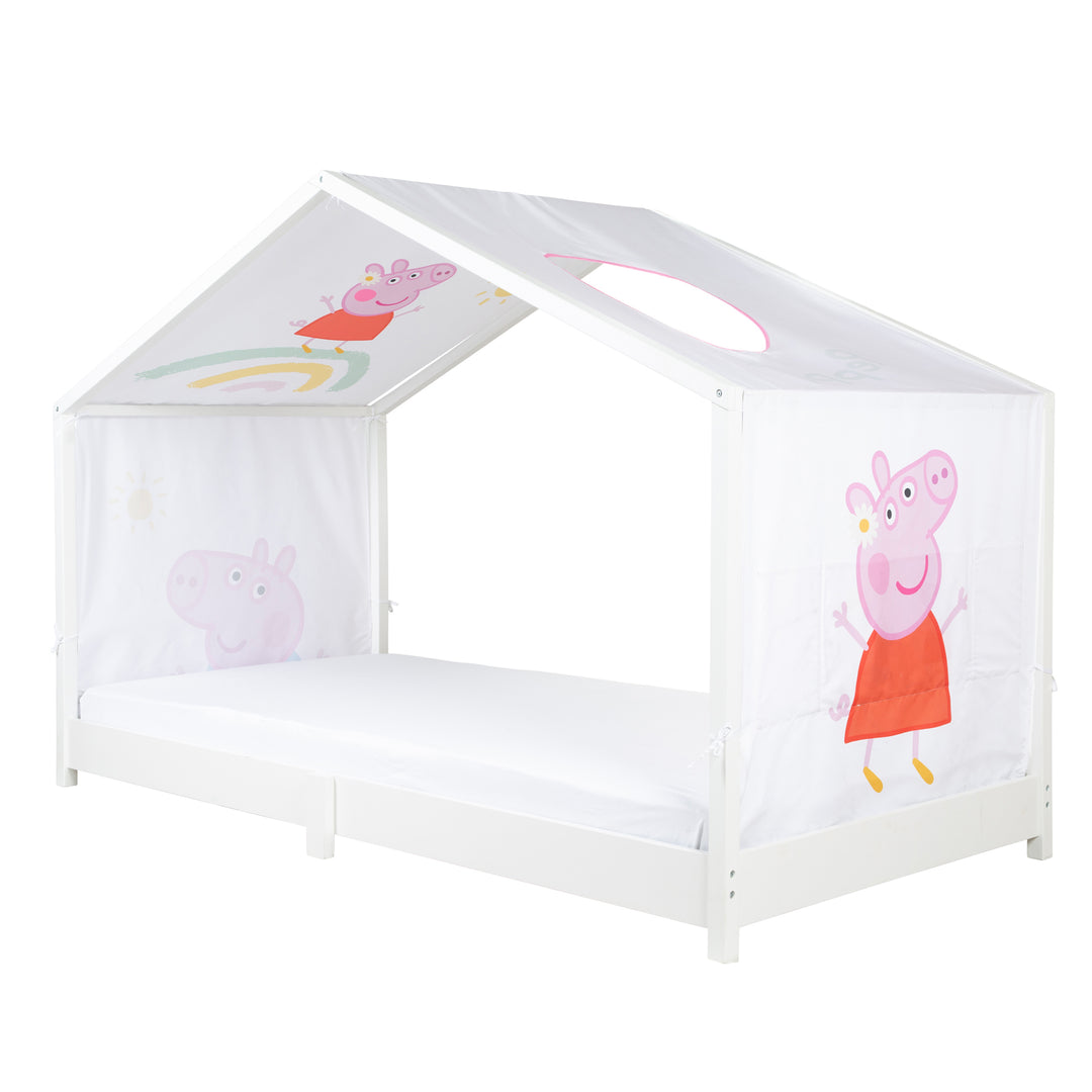 Hausbettbezug 90 x 200 cm 'Peppa Pig' - Rosa / Weiß