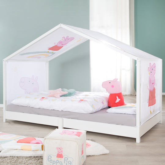 Hausbettbezug 90 x 200 cm 'Peppa Pig' - Rosa / Weiß