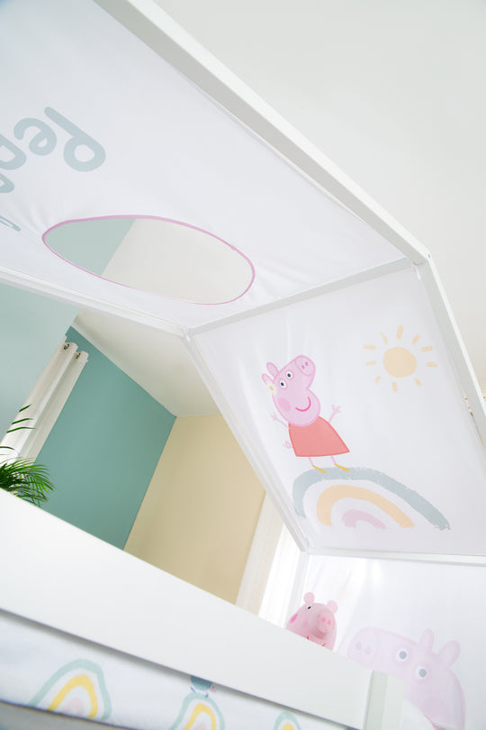 Hausbettbezug 90 x 200 cm 'Peppa Pig' - Rosa / Weiß