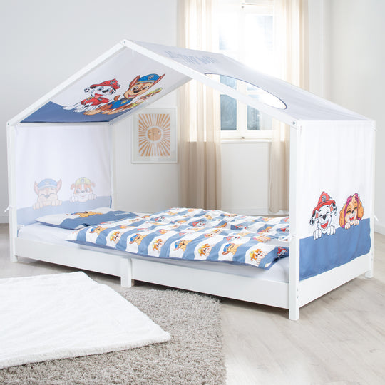 Hausbettbezug 90 x 200 cm 'Paw Patrol' - Weiß / Blau