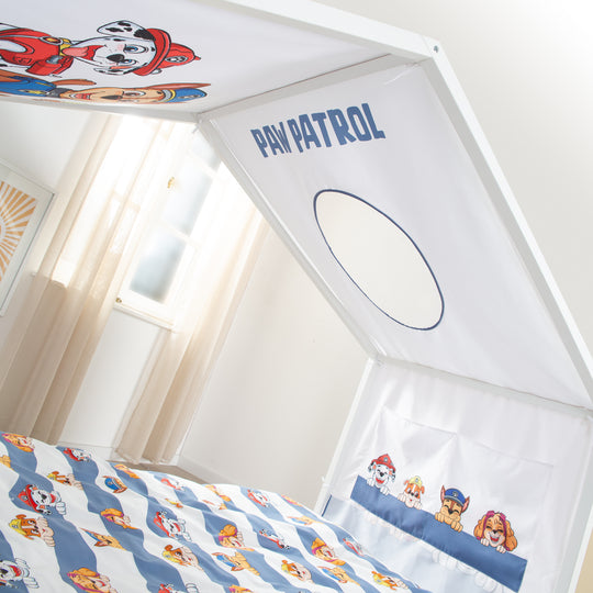 Hausbettbezug 90 x 200 cm 'Paw Patrol' - Weiß / Blau
