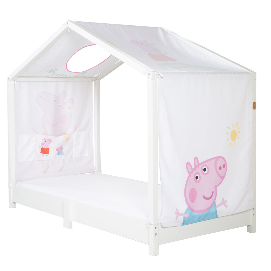 Hausbettbezug 70 x 140 cm 'Peppa Pig' - Rosa / Weiß