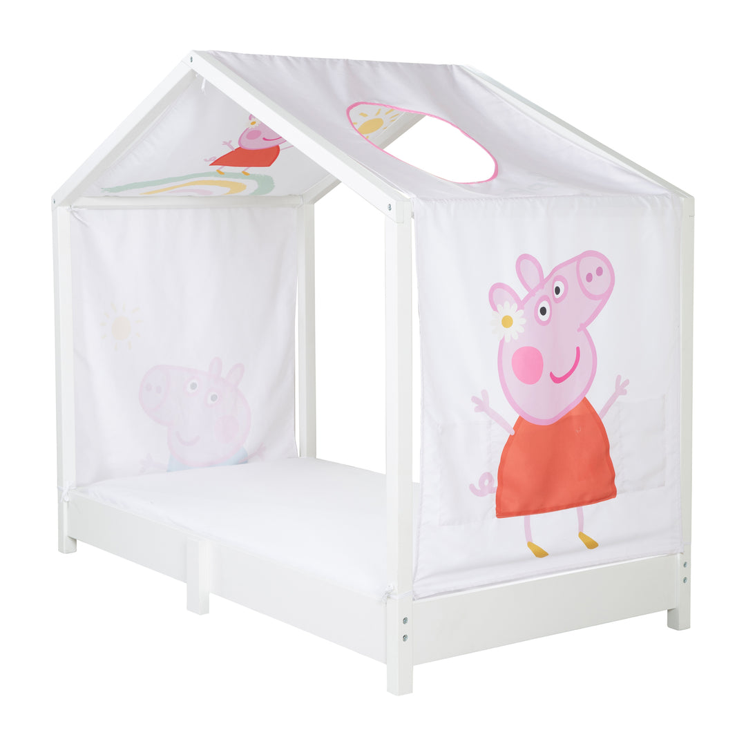 Hausbettbezug 70 x 140 cm 'Peppa Pig' - Rosa / Weiß