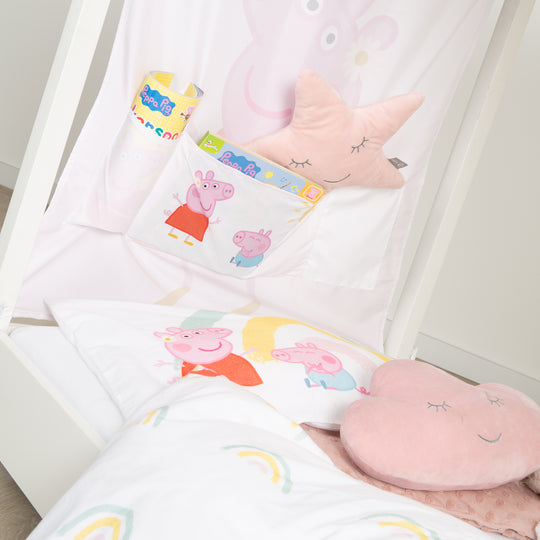 Hausbettbezug 70 x 140 cm 'Peppa Pig' - Rosa / Weiß