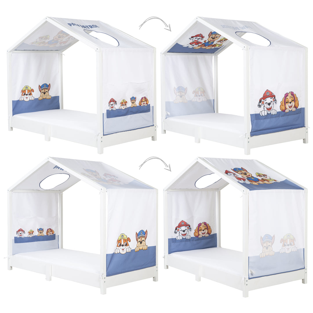 House Bed Cover 70 x 140 cm 'Paw Patrol' - White / Blue