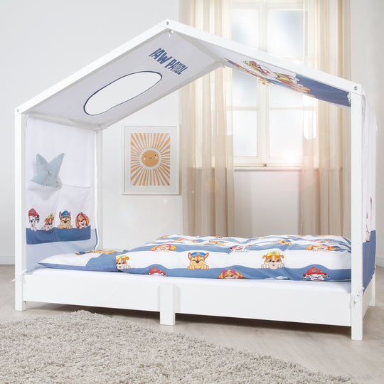 House Bed Cover 70 x 140 cm 'Paw Patrol' - White / Blue