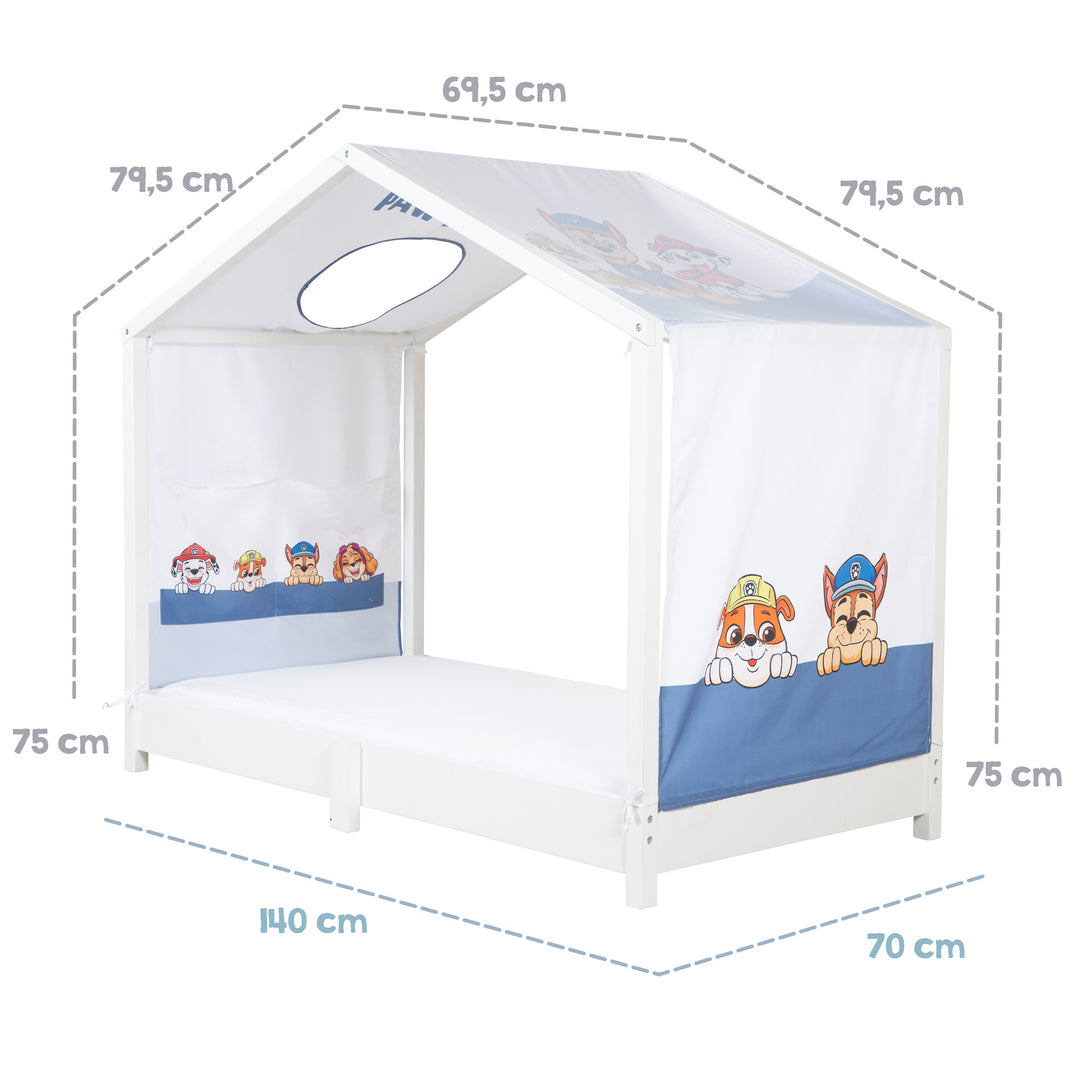 House Bed Cover 70 x 140 cm 'Paw Patrol' - White / Blue