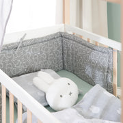 Tour de lit bébé "miffy®" tissé, nid pour lits de bébé et d'enfant, gris