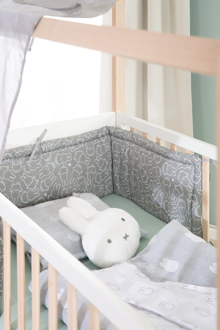 Cot Bumper 'miffy®' woven, nest for baby & children's beds as a bed surround