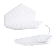 Matelas pour parc bébé, hexagonal, blanc, matelassé, L 112 x P 97 x H 4 cm