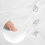 Matelas passager, 6 coins, matelas plafn blanc, matelassé, lxbxh 112 x 97 x 4 cm