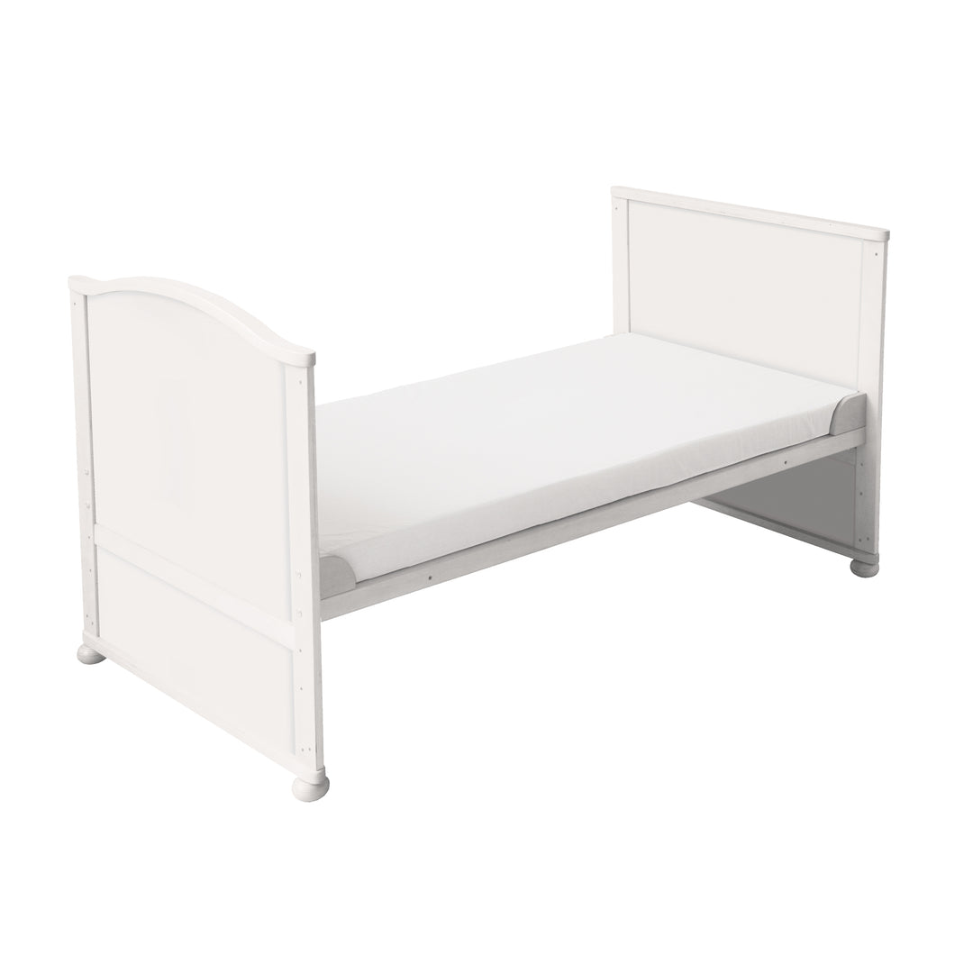 Juego completo de cama 'Fox & Bunny', 70 x 140 cm, convertible, blanca, incluye ropa de cama, dosel, nido y colchón