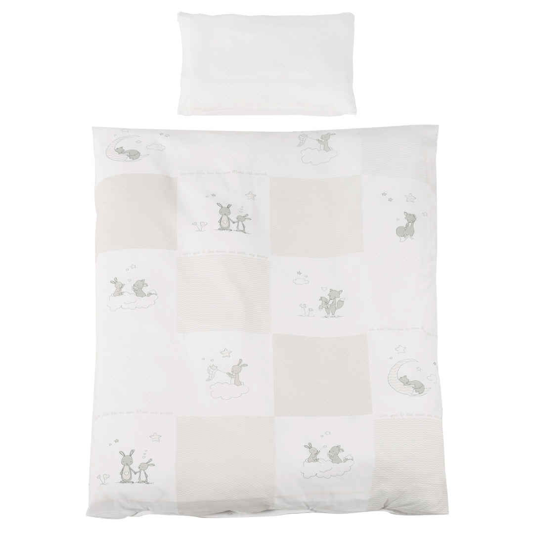 Set completo di letti 'Fox & Bunny' 70 x 140 cm con attrezzatura inclusa