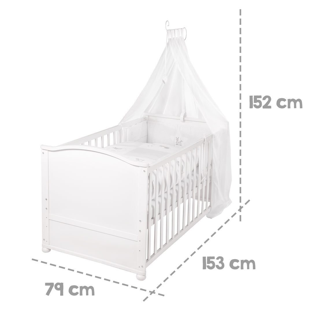 Set completo di letti 'Fox & Bunny' 70 x 140 cm con attrezzatura inclusa
