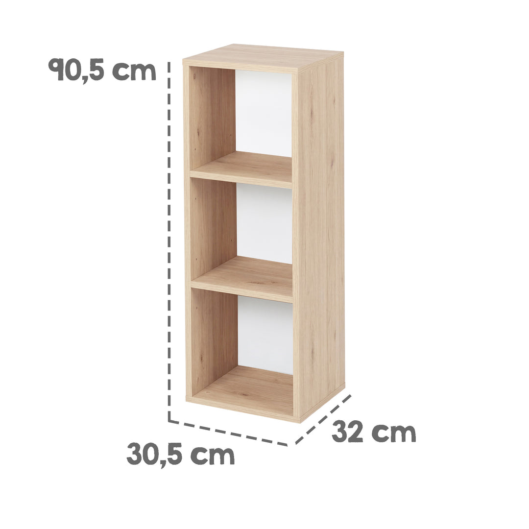 Estantería lateral con acabado de madera 'Virginia Chestnut' - A juego con los cambiadores 'Selva' y 'Elva'