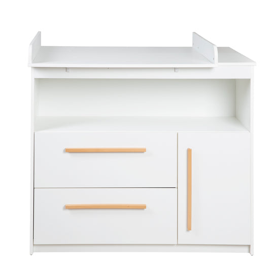 Room Set 'Lilo' - Convertible Bed 70x140 cm + Changing Table + Wardrobe - White