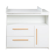 Ensemble de chambre «Lilo» - Lit combiné 70x140 + couche de tiroirs à couches + armoire - blanc