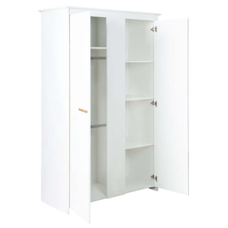 Ensemble de chambre 'Lilo' - Lit évolutif 70x140 + Commode à langer + Armoire - Blanc