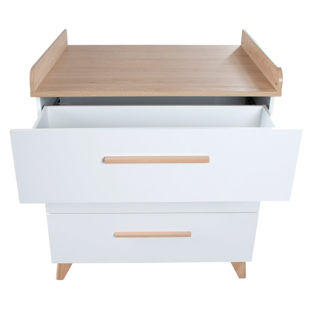 Cameretta per neonati 'Leon' 3 pz - Set di mobili trasformabili - Bianco / Rovere Othello