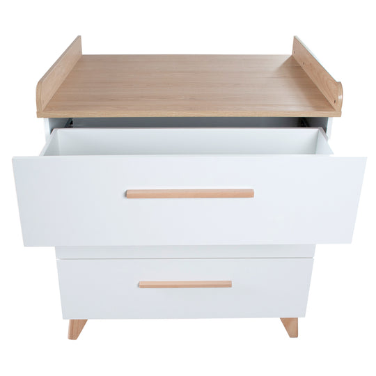 Cameretta per neonati 'Leon' 3 pz - Set di mobili trasformabili - Bianco / Rovere Othello