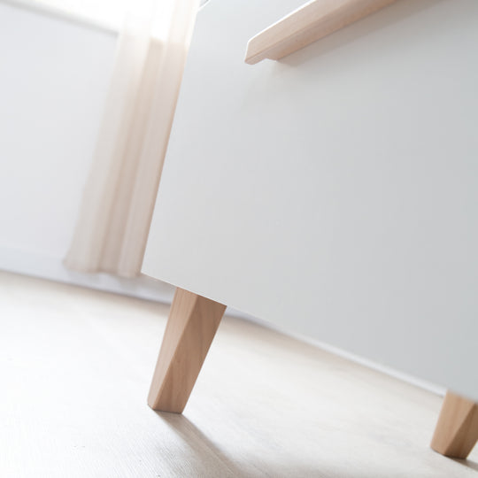 Cameretta per neonati 'Leon' 3 pz - Set di mobili trasformabili - Bianco / Rovere Othello