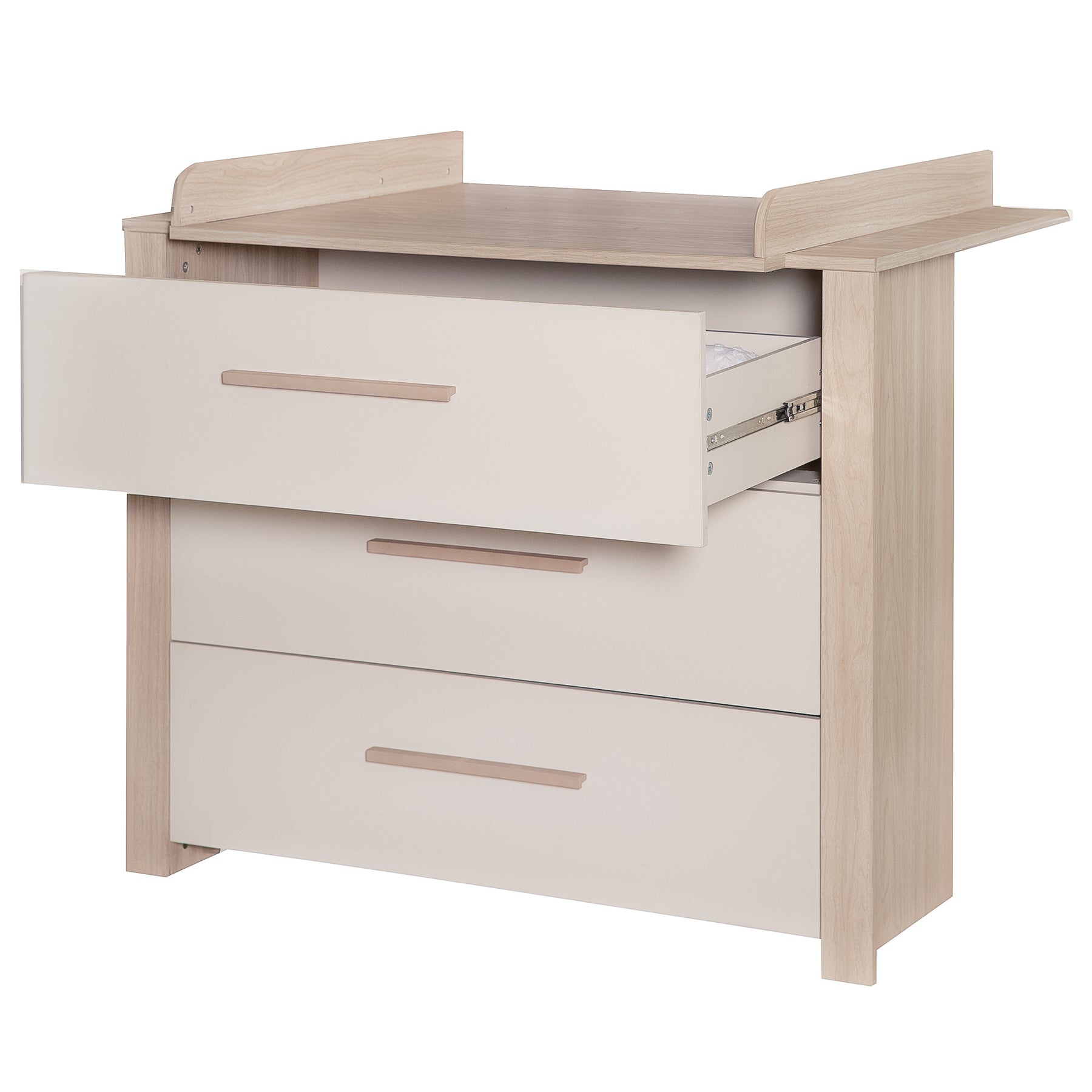 Commode à langer évolutive beige chêne
