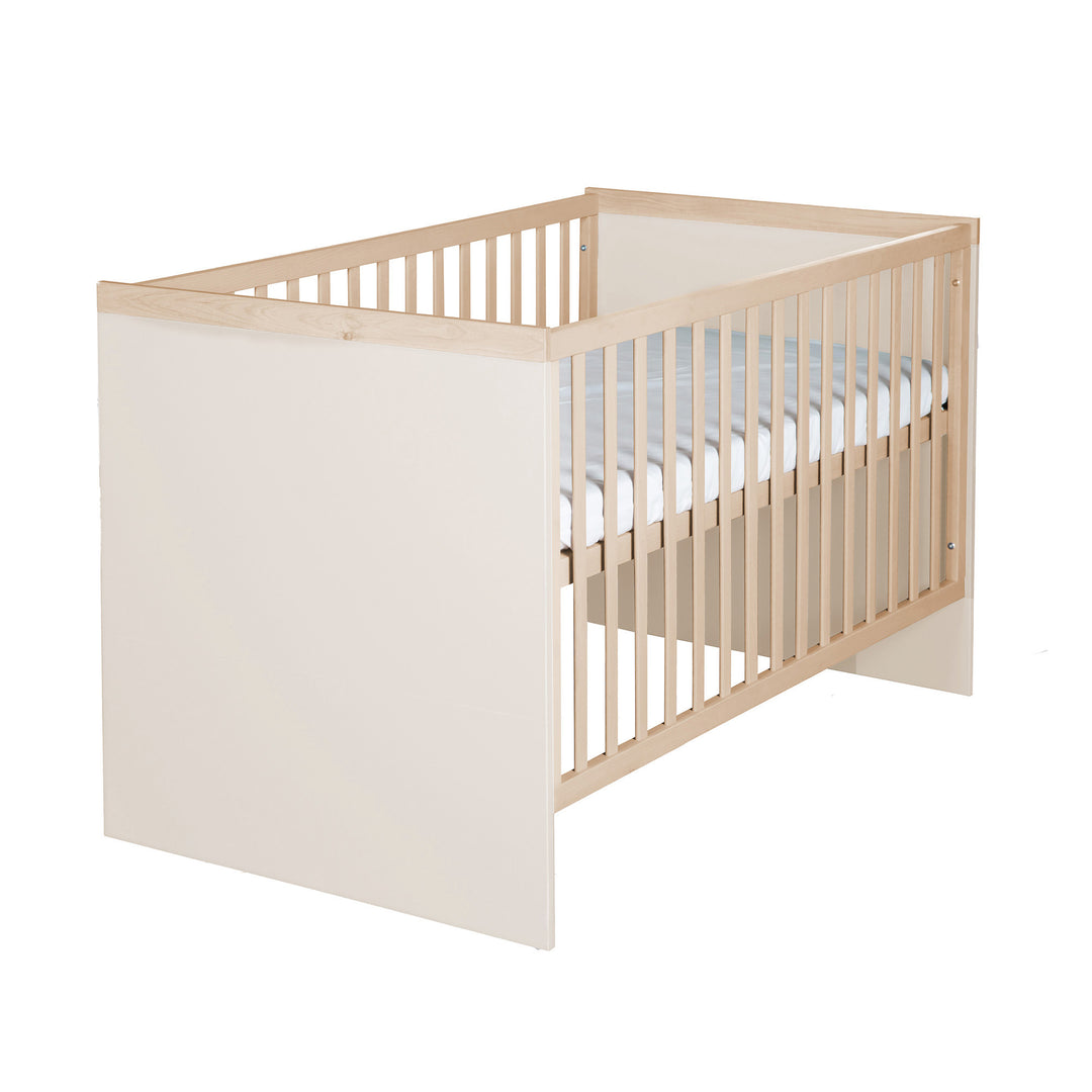 Chambre bébé 'Elva' 3 pcs – Étagères ouvertes & Fermeture Soft-Close – Cachemire / Noyer Virginia