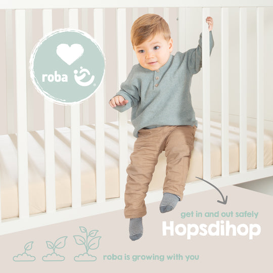 Chambre bébé 'Selva' 3 pc – Étagères ouvertes & Fermeture Soft-Close – Vert Reed / Noyer Virginia