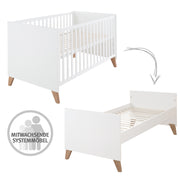 Furniture Set 'Ole', including Baby / Children's Bed 70 x 140 cm & Changing Table