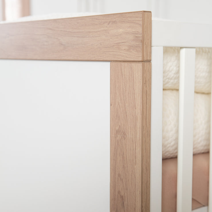 Furniture Set 'Malo' - Cot 70x140 & Changing Table - White / Oak Finish