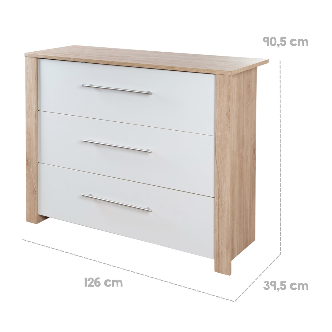 Furniture Set 'Malo', Including Baby/Children's Bed 70 x 140 cm & Changing Table
