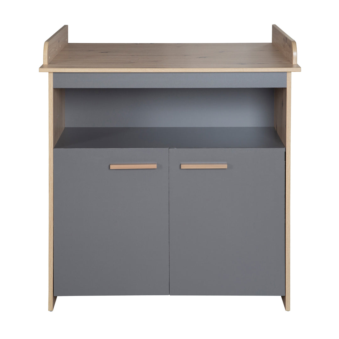 Conjunto de muebles para bebé 'Anna' 2 piezas - Antracita / Decoración Kent Oak