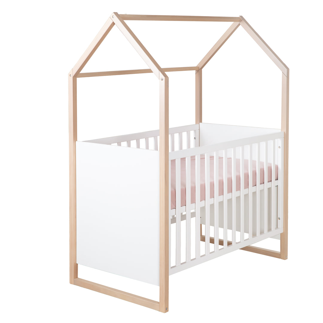 Babyzimmerset 'Noah' 3-teilig mit Hausbett in 60x120 cm - Weiß / Tristan Eiche – Freisteller (16/25)