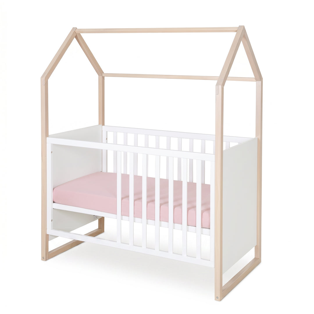 Babyzimmerset 'Noah' 3-teilig mit Hausbett in 60x120 cm - Weiß / Tristan Eiche – Freisteller (17/25)