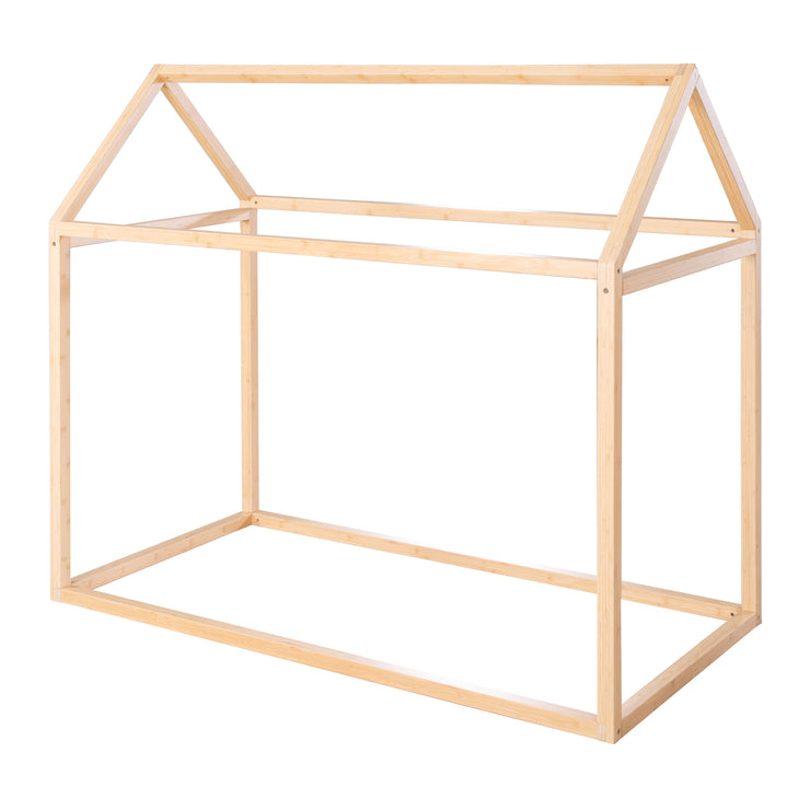 Lit cabane 70 x 140 cm - Lit Montessori en bois de bambou - Certifié FSC