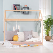 Lit de maison 70 x 140 cm - lit Montessori en bois de bambou - Certifié FSC