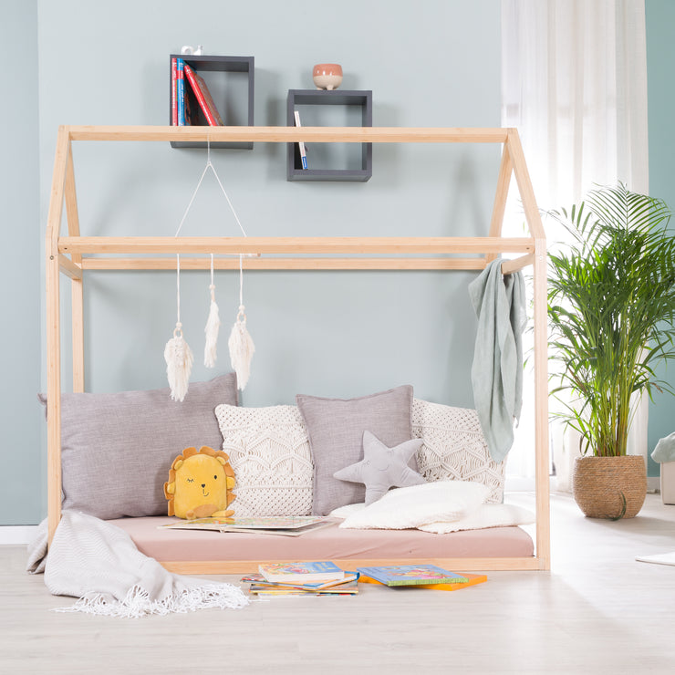 House bed 70 x 140 cm - Montessori bed made of bamboo wood - FSC certified