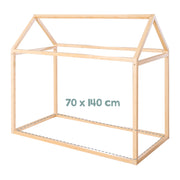 Lit de maison 70 x 140 cm - lit Montessori en bois de bambou - Certifié FSC