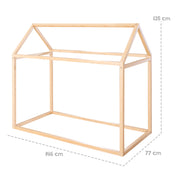 Lit cabane 70 x 140 cm - Lit Montessori en bois de bambou - Certifié FSC