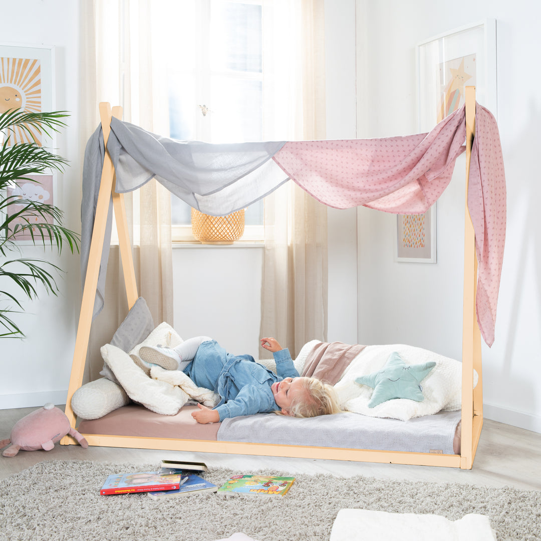 Tipilounge 70 x 140 cm - Lettino Montessori in legno di bambù - Certificato FSC
