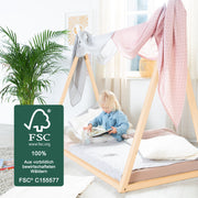 Tipilounge 70 x 140 cm - letto montessori realizzato in legno di bambù - certificato FSC