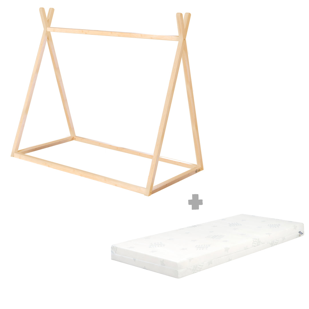 Tipilounge 70 x 140 cm - Lettino Montessori in legno di bambù - Certificato FSC