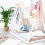 Tipilounge 70 x 140 cm - Montessori-Bett aus Holz weiß lackiert - FSC zertifiziert