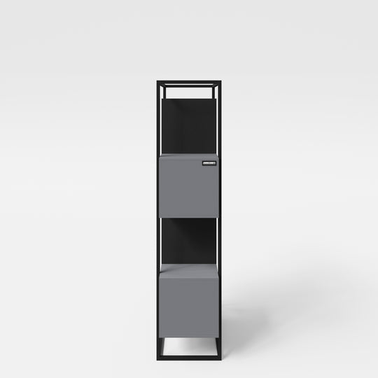 Étagère 'Minecraft' avec 4 compartiments ouverts - cadre en métal - noir