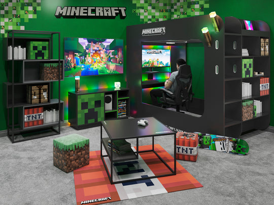 Lit mezzanine 'Minecraft' - lit de jeu 90 x 200 cm