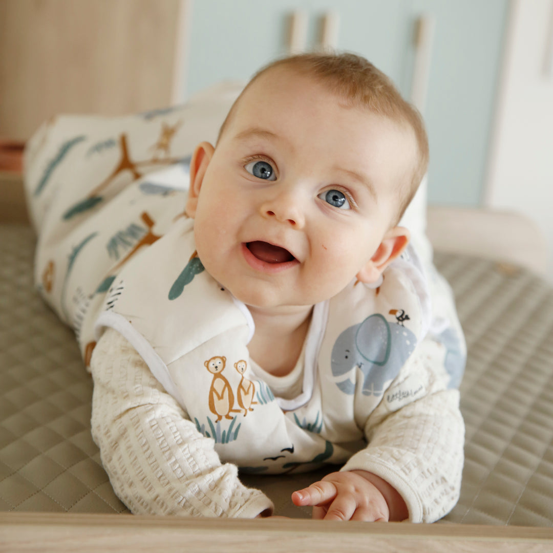 Gigoteuse bébé 'Savanna Friends' en coton – Motif animaux – Beige