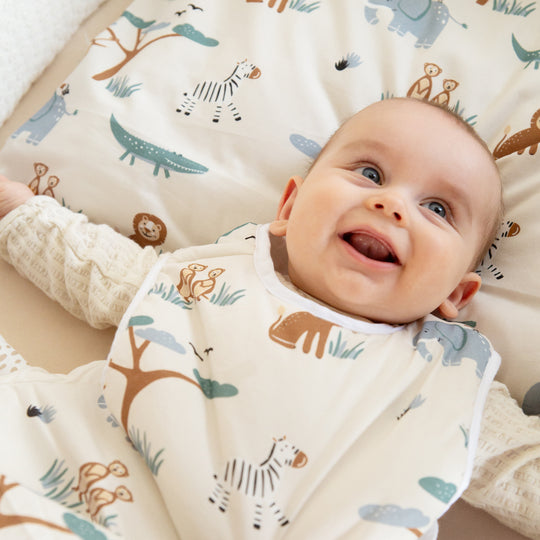 Gigoteuse bébé 'Savanna Friends' en coton – Motif animaux – Beige