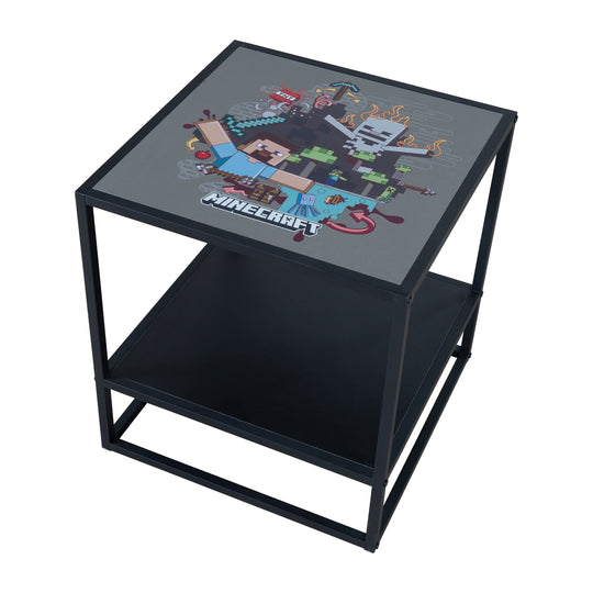 Table d’appoint 'Minecraft' - table de nuit avec 1 étagère - impression motif