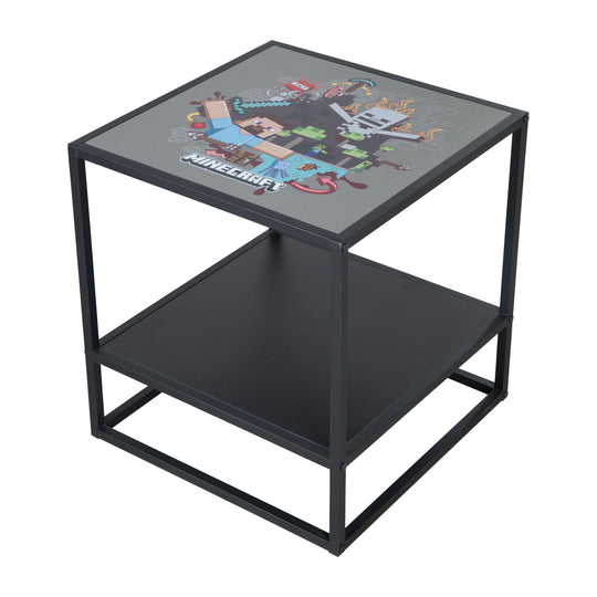 Table d’appoint 'Minecraft' - table de nuit avec 1 étagère - impression motif