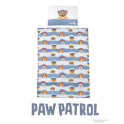 Lin de lit pour enfants 100 x 135 cm 'patrouille de patrouille' - en coton - blanc / bleu